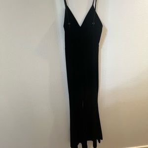 Foxblood Velvet Mega Flare Jumpsuit